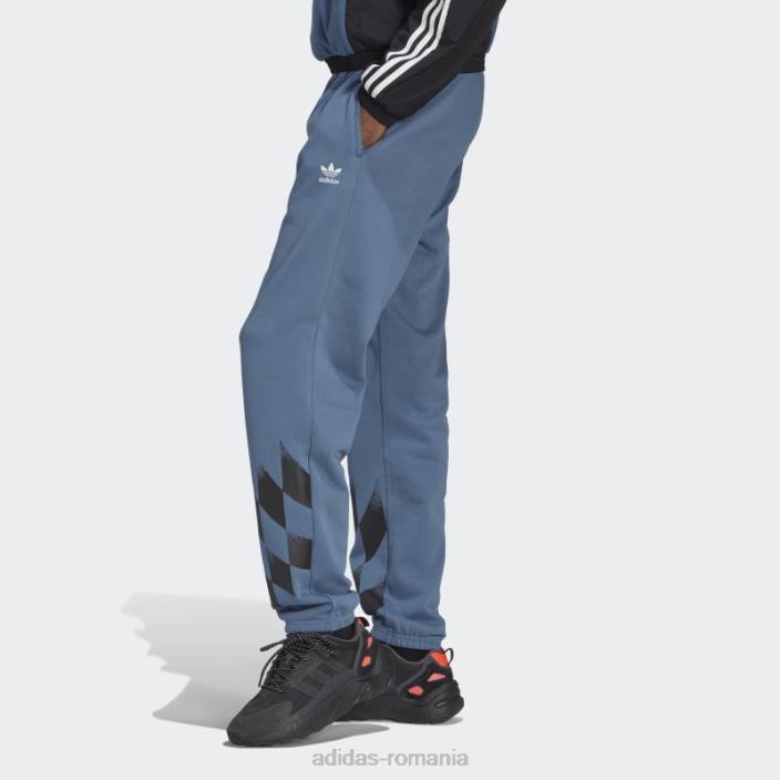 Adidas pantaloni de trening grafic plasați rekive oțel bărbați oţel 2JBN21244