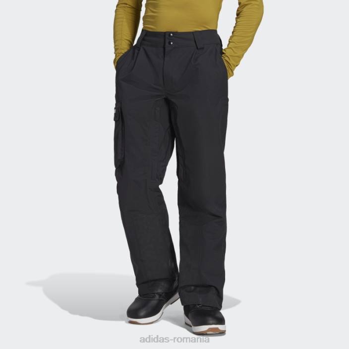 Adidas pantaloni de zapada din nailon post-consum negri terrex cu 3 straturi adidas bărbați negru 2JBN21285
