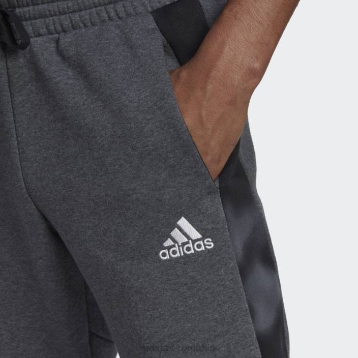 Adidas pantaloni din fleece cu imprimeu camuflat gri închis bărbați erica gri închis 2JBN21304