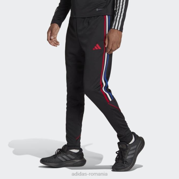 Adidas pantaloni negri tiro 23 bărbați negru/rosu 2JBN21167