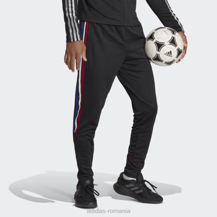 Adidas pantaloni negri tiro 23 bărbați negru/rosu 2JBN21167