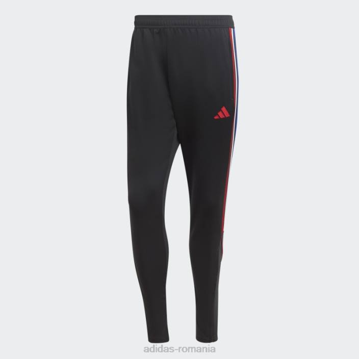Adidas pantaloni negri tiro 23 bărbați negru/rosu 2JBN21167