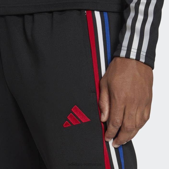 Adidas pantaloni negri tiro 23 bărbați negru/rosu 2JBN21167