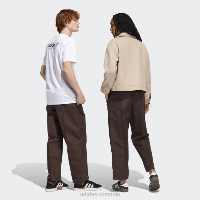 Adidas pantaloni pintuck (gen neutru) maro bărbați maro 2JBN21158