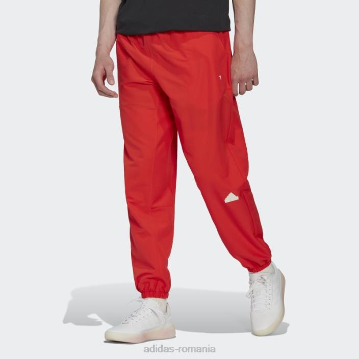 Adidas pantaloni tesuti rosii bărbați roșu 2JBN21277