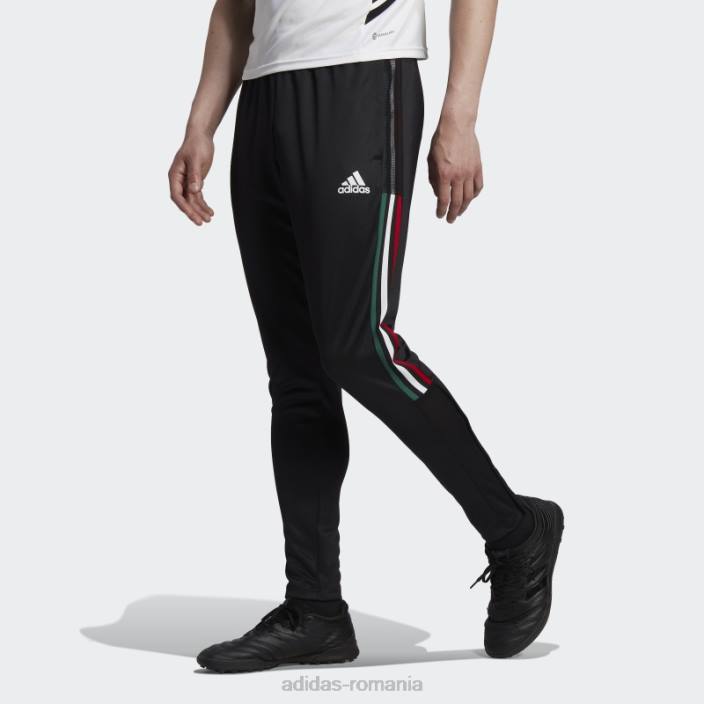 Adidas pantaloni tiro verde închis bărbați negru/verde închis/alb/roșu 2JBN21150