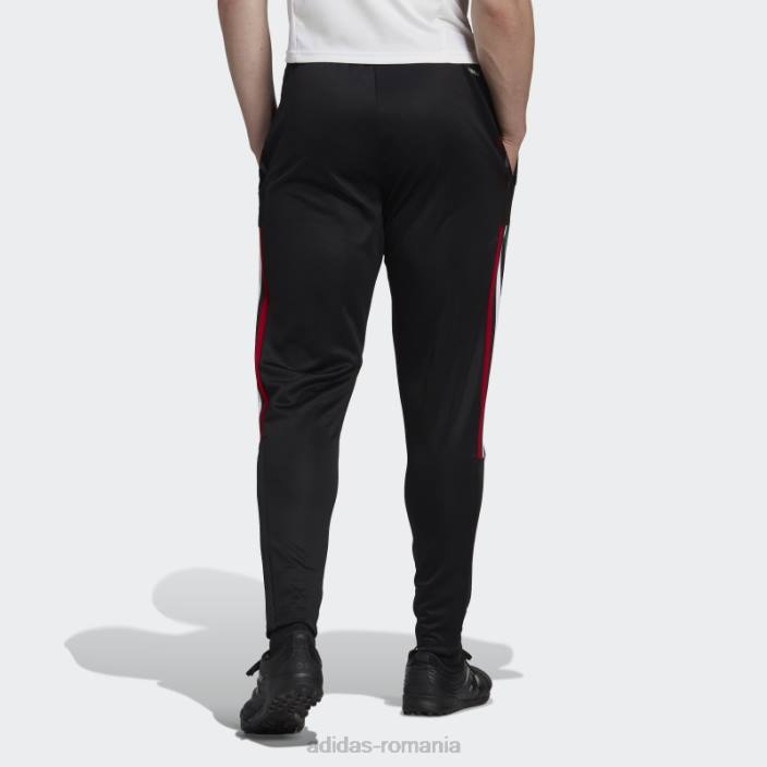 Adidas pantaloni tiro verde închis bărbați negru/verde închis/alb/roșu 2JBN21150