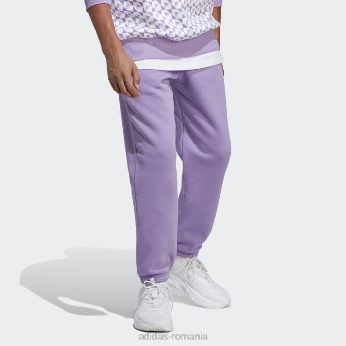 Adidas pantaloni violet all szn x logomania bărbați violet 2JBN21269
