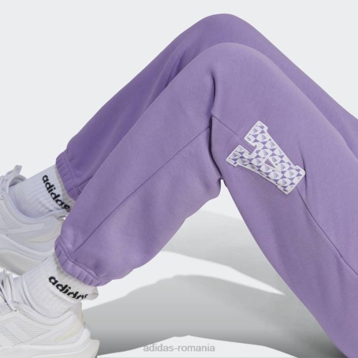 Adidas pantaloni violet all szn x logomania bărbați violet 2JBN21269