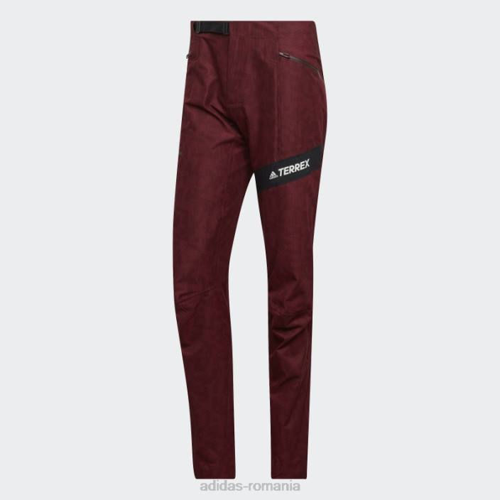 Adidas red terrex techrock rain.rdy pantaloni adidas bărbați roșu 2JBN21279