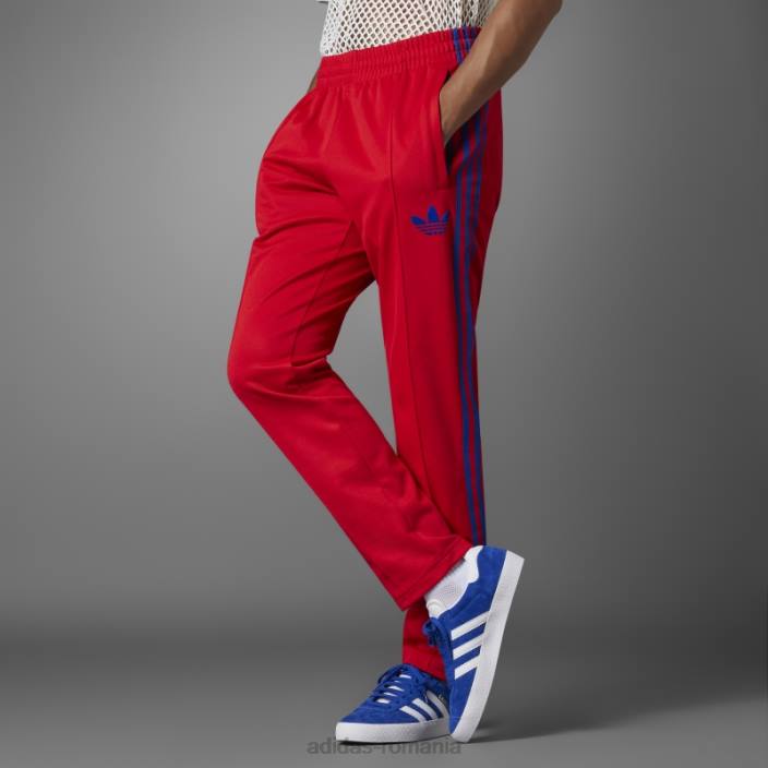 Adidas stacojiu adicolor heritage acum pantaloni de sport cu dungi adidas bărbați stacojiu 2JBN21225