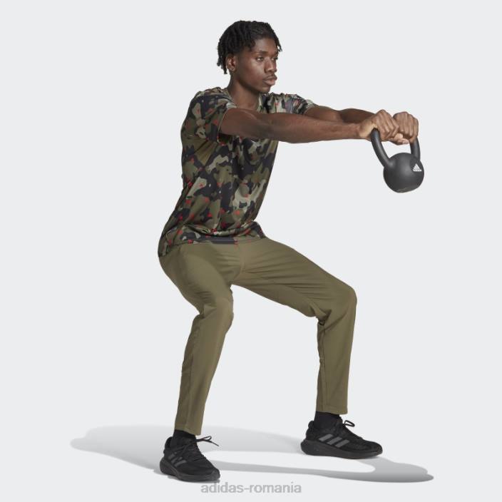 Adidas train essentials pantaloni sezonieri de antrenament olive bărbați măsliniu/roșu 2JBN21289