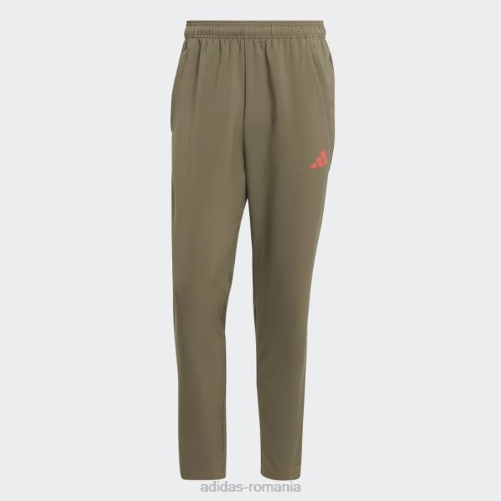 Adidas train essentials pantaloni sezonieri de antrenament olive bărbați măsliniu/roșu 2JBN21289