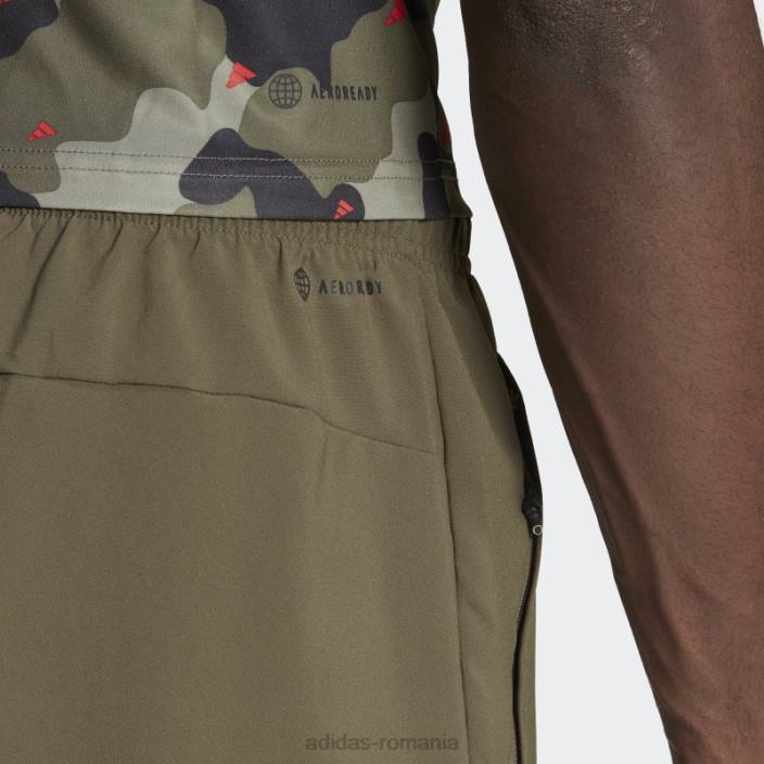 Adidas train essentials pantaloni sezonieri de antrenament olive bărbați măsliniu/roșu 2JBN21289