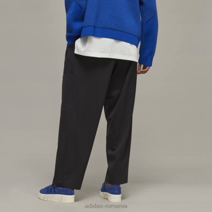 Adidas y-3 pantaloni de jogging drepti din lână rafinată bărbați2JBN14201