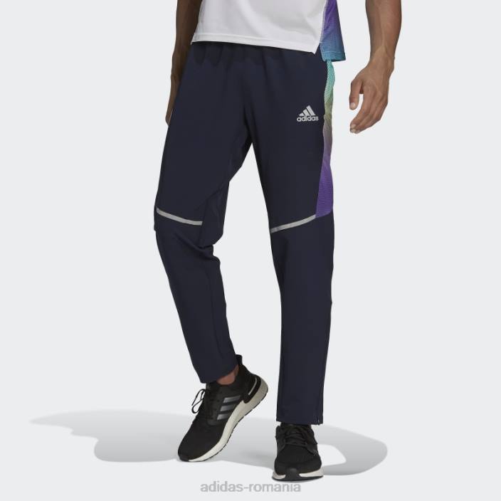 Adidas Ink deține pantalonii de jogging colorblock bărbați cerneală/negru/violet/mentă 2JBN14806