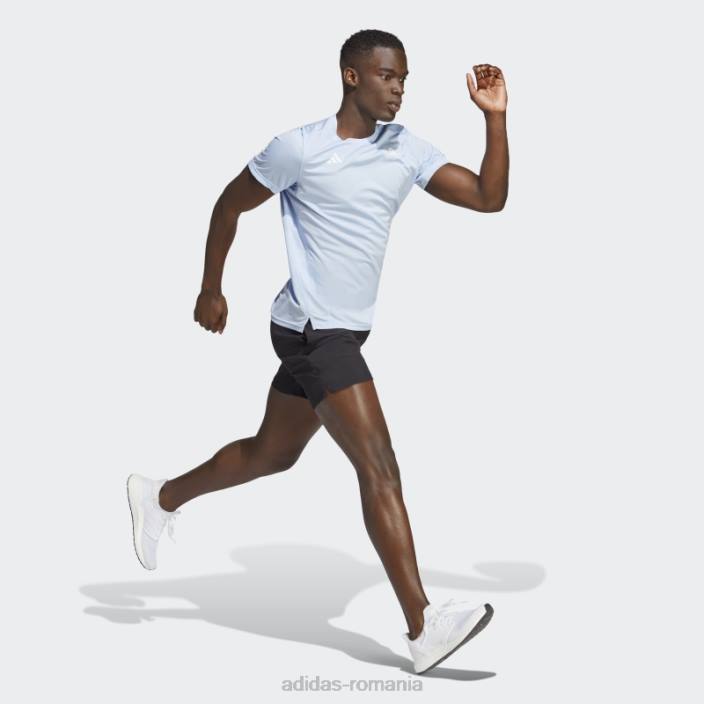 Adidas Tricou cu imprimeu integral Boston Marathon, albastru zori bărbați zori albastre 2JBN6487