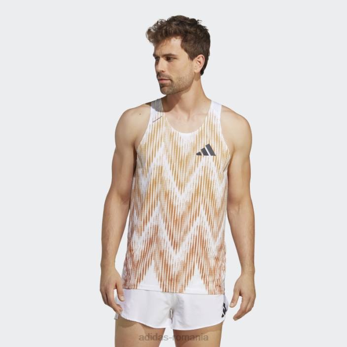 Adidas alb adizero grant holloway semnătură singlet adidas bărbați alb 2JBN13863