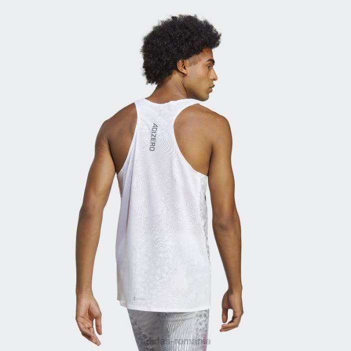 Adidas alb adizero singlet adidas bărbați alb/gri liniuță 2JBN5151