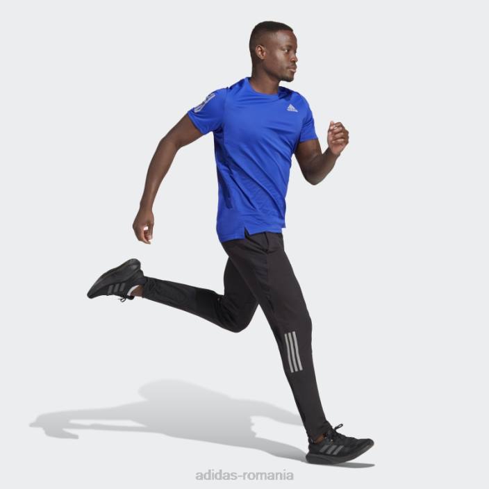 Adidas albastru deține tricoul de alergare bărbați albastru/argintiu 2JBN13300