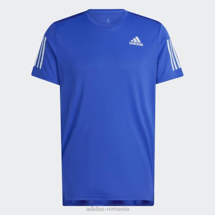 Adidas albastru deține tricoul de alergare bărbați albastru/argintiu 2JBN13300
