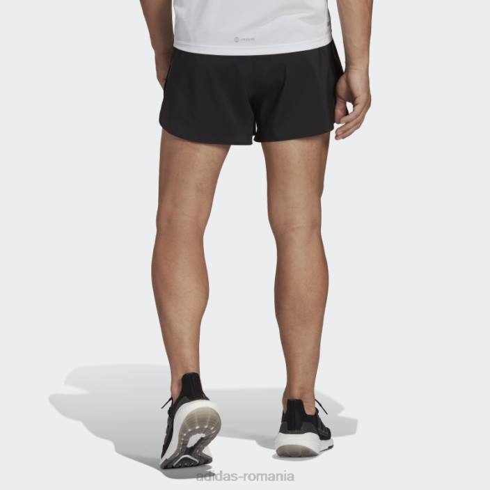 Adidas black own the run split pantaloni scurți moda bărbați negru 2JBN3634