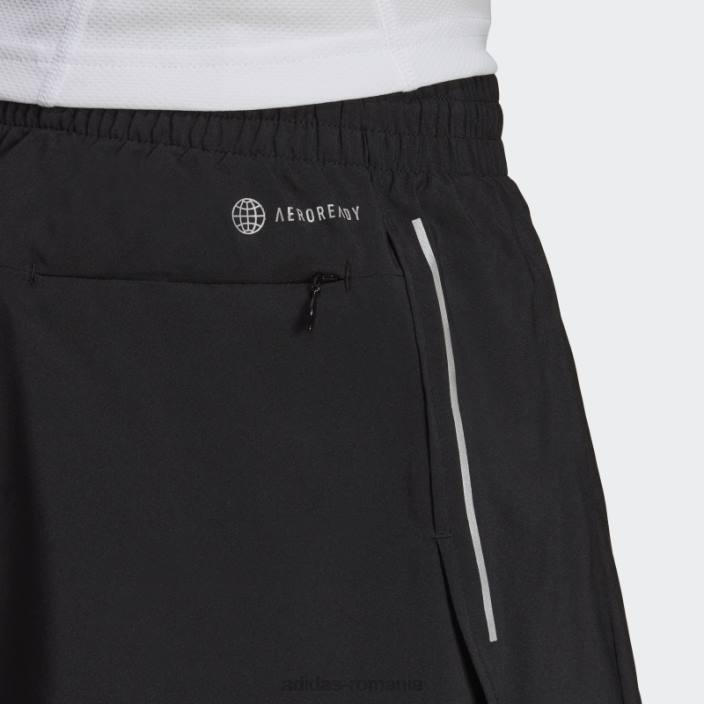 Adidas black own the run split pantaloni scurți moda bărbați negru 2JBN3634