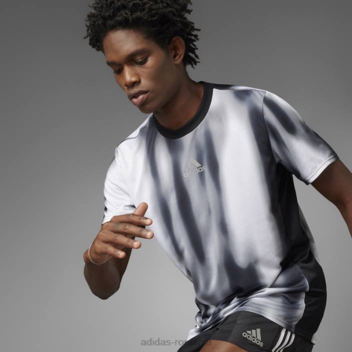 Adidas break the norm tricou gri bărbați gri/negru/alb 2JBN14870