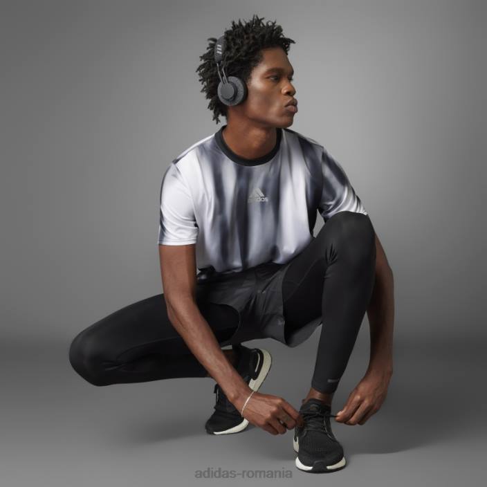 Adidas break the norm tricou gri bărbați gri/negru/alb 2JBN14870
