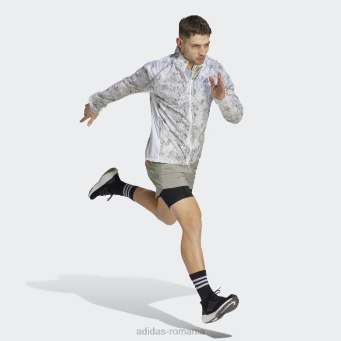 Adidas conceput pentru a alerga pantaloni scurți 2-în-1 pebble argintiu bărbați pietricica de argint 2JBN13334