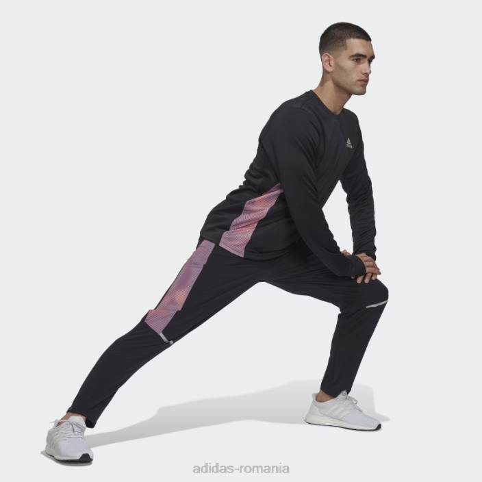 Adidas deține alergatul colorblock joggeri negri bărbați negru/multicolor/portocaliu 2JBN14834