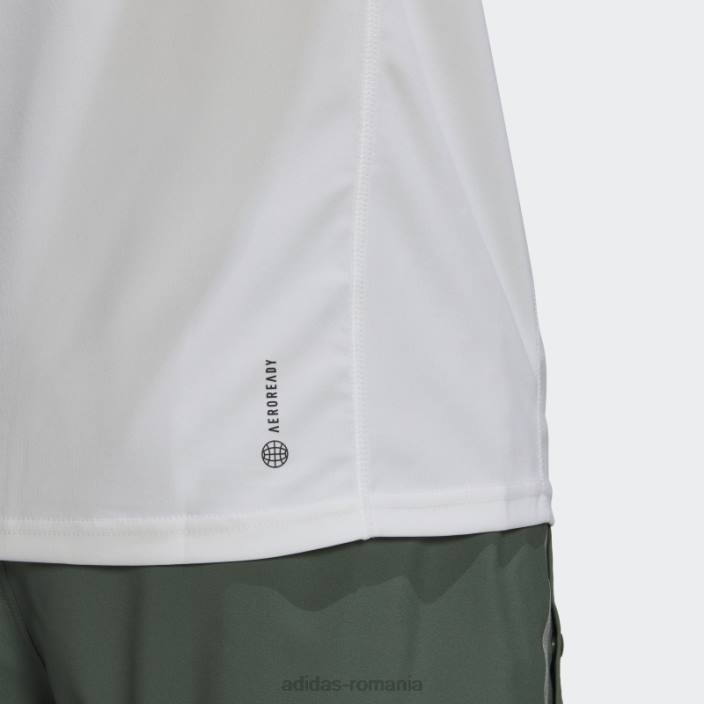 Adidas deține deșeurile din plastic aeroready grafic maiou alb bărbați alb 2JBN14785