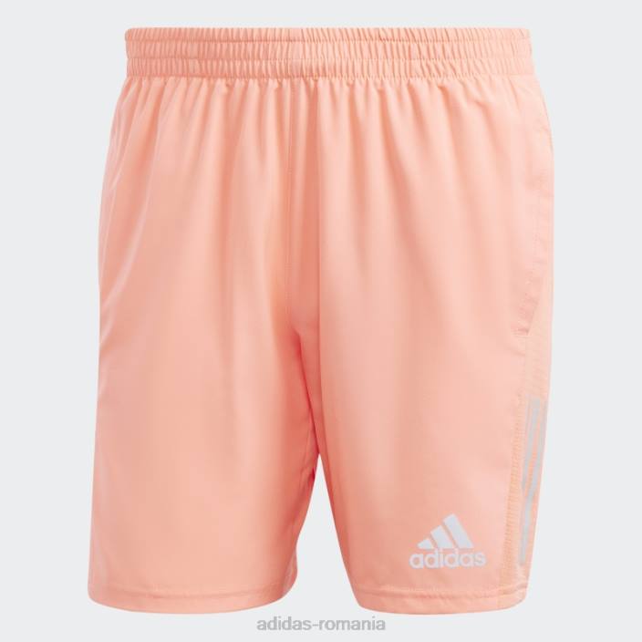 Adidas deține pantaloni scurți de alergare coral bărbați coral/argint 2JBN6235