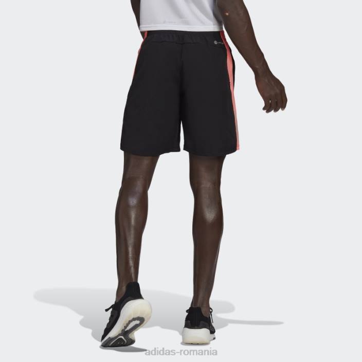 Adidas deține pantaloni scurți roșu acid bărbați negru/roșu acid/argintiu 2JBN7103