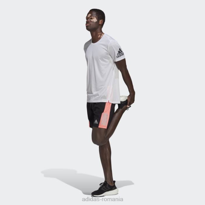 Adidas deține pantaloni scurți roșu acid bărbați negru/roșu acid/argintiu 2JBN7103