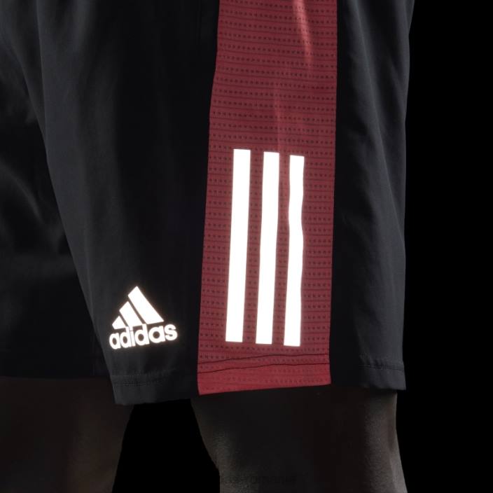 Adidas deține pantaloni scurți roșu acid bărbați negru/roșu acid/argintiu 2JBN7103