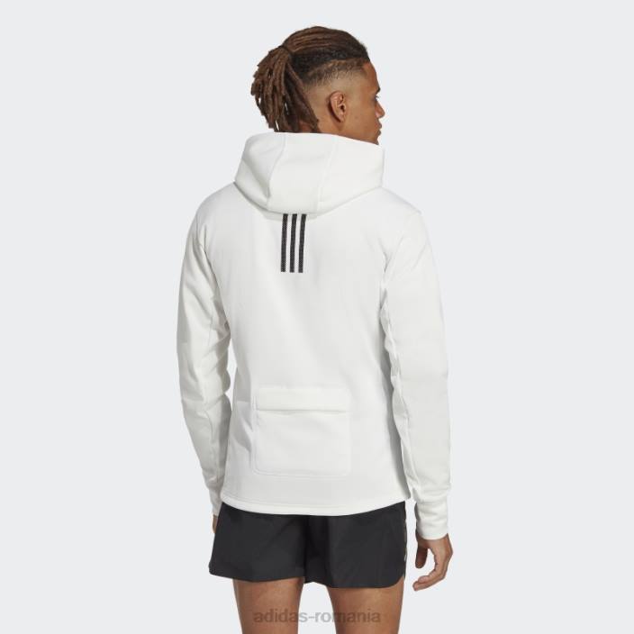 Adidas făcut pentru a fi refăcut aeroready running hoodie alb bărbați alb 2JBN13633