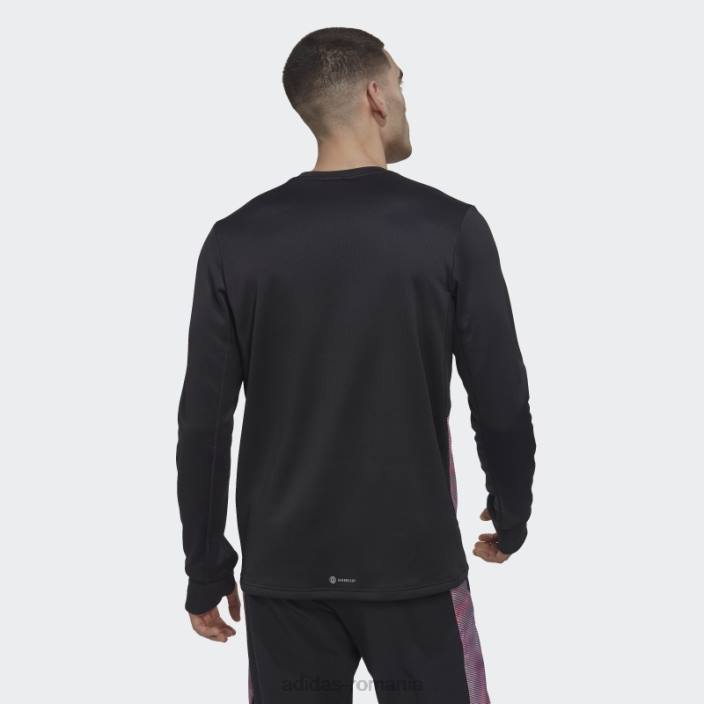 Adidas hanorac colorblock propriu the run multicolor bărbați negru/multicolor/portocaliu 2JBN14692