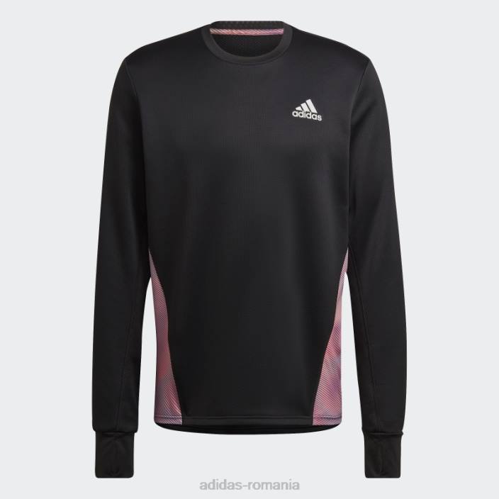 Adidas hanorac colorblock propriu the run multicolor bărbați negru/multicolor/portocaliu 2JBN14692