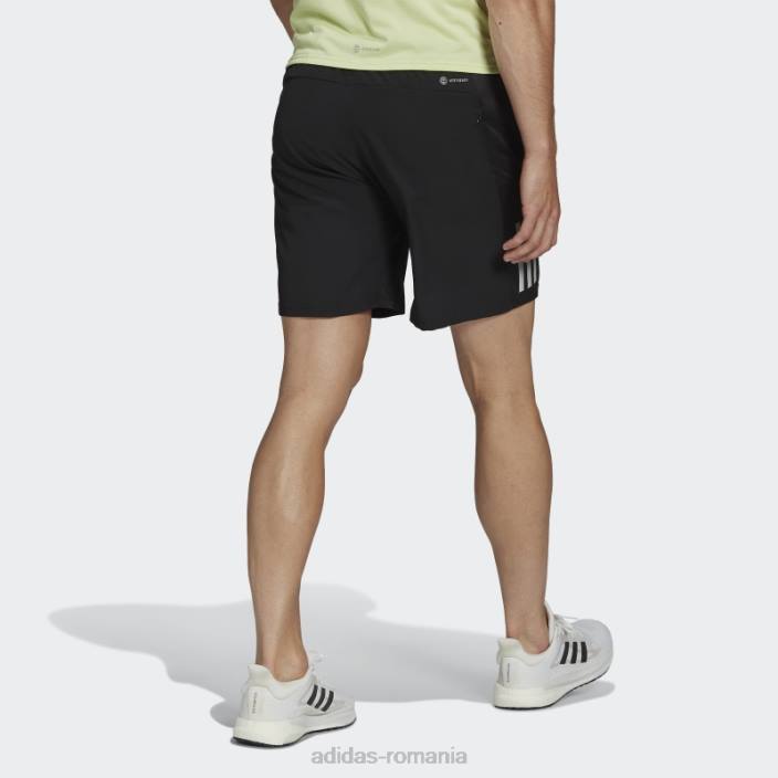 Adidas hot own the run pantaloni scurți argintii bărbați negru argintiu 2JBN5348