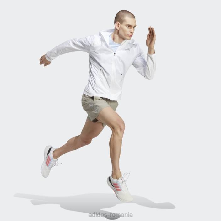 Adidas jachetă albă de încălzire maraton adidas bărbați alb 2JBN5685