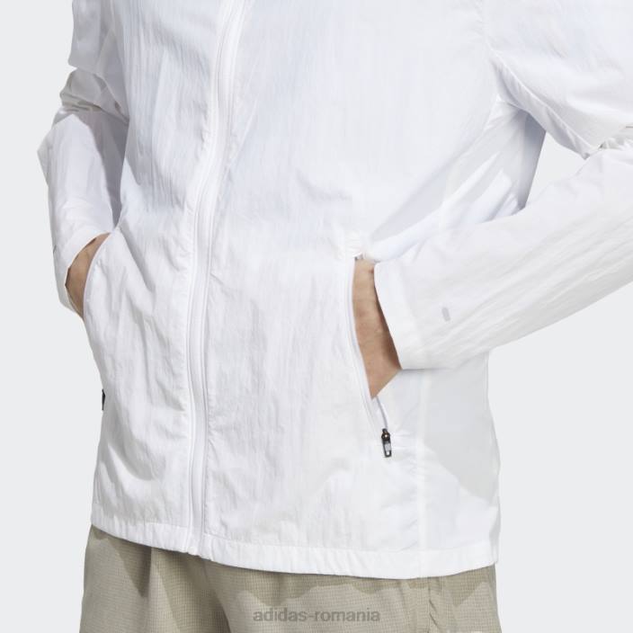Adidas jachetă albă de încălzire maraton adidas bărbați alb 2JBN5685