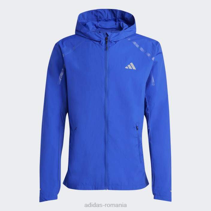 Adidas jachetă albastră pentru încălzire maraton bărbați albastru 2JBN5903