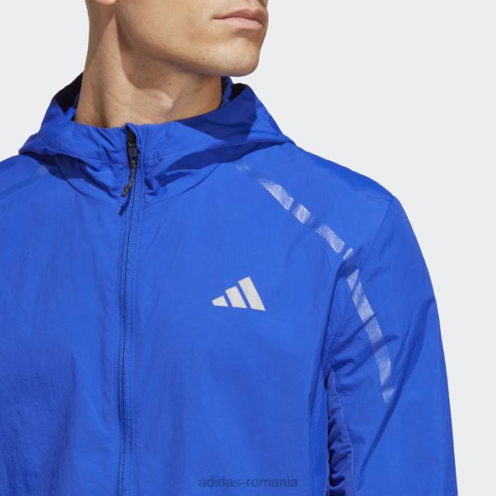 Adidas jachetă albastră pentru încălzire maraton bărbați albastru 2JBN5903