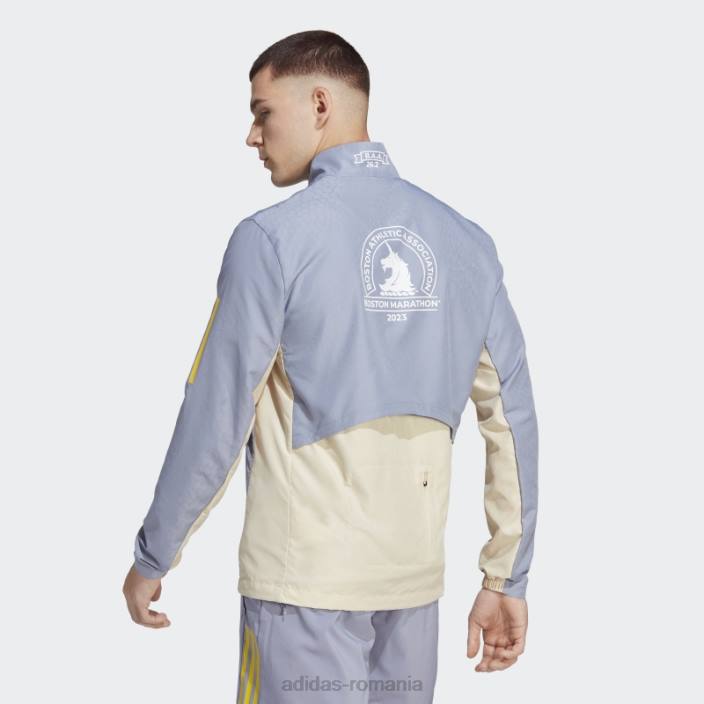 Adidas jachetă de sărbătoare boston marathon 2023 violet argintiu bărbați violet argintiu 2JBN6212
