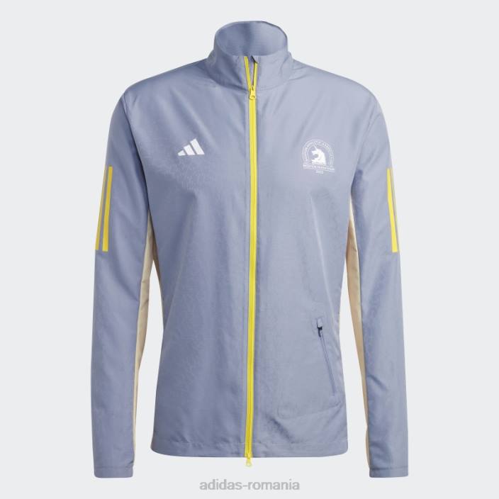 Adidas jachetă de sărbătoare boston marathon 2023 violet argintiu bărbați violet argintiu 2JBN6212