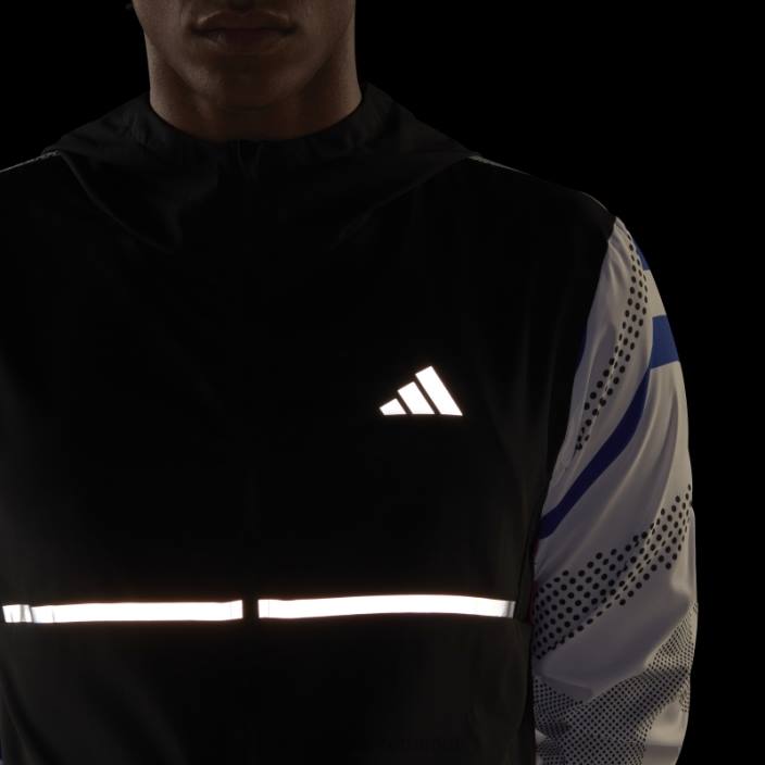 Adidas jachetă de sezon negru propriu-zisă adidas bărbați negru/alb/fucsia/albastru 2JBN5715