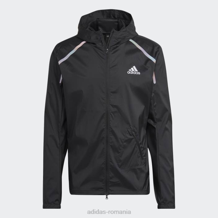 Adidas jachetă neagră de maraton bărbați negru 2JBN13708