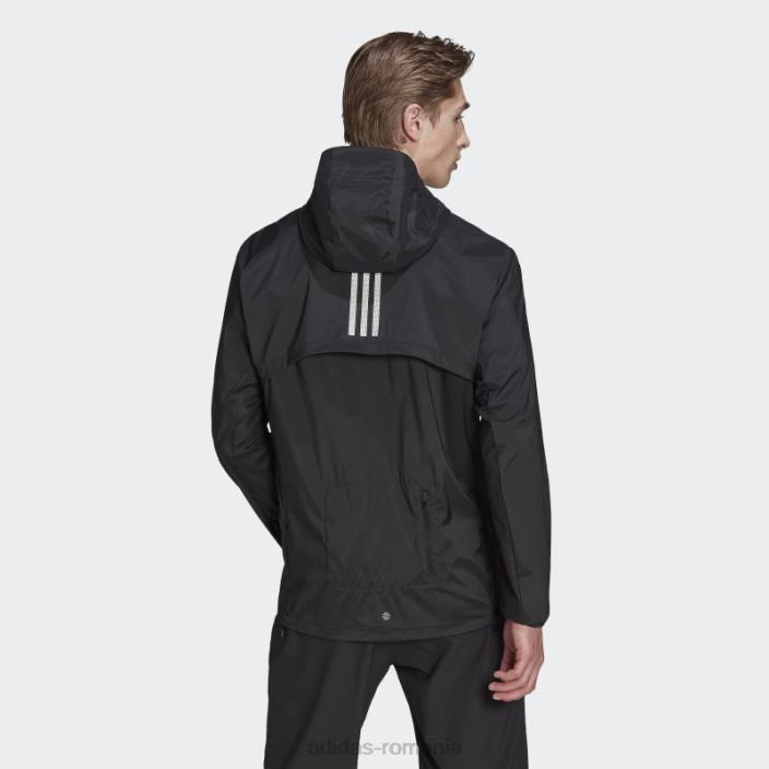 Adidas jachetă neagră de maraton bărbați negru 2JBN1402
