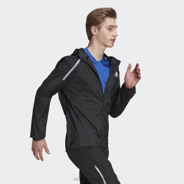 Adidas jachetă neagră de maraton bărbați negru 2JBN1402